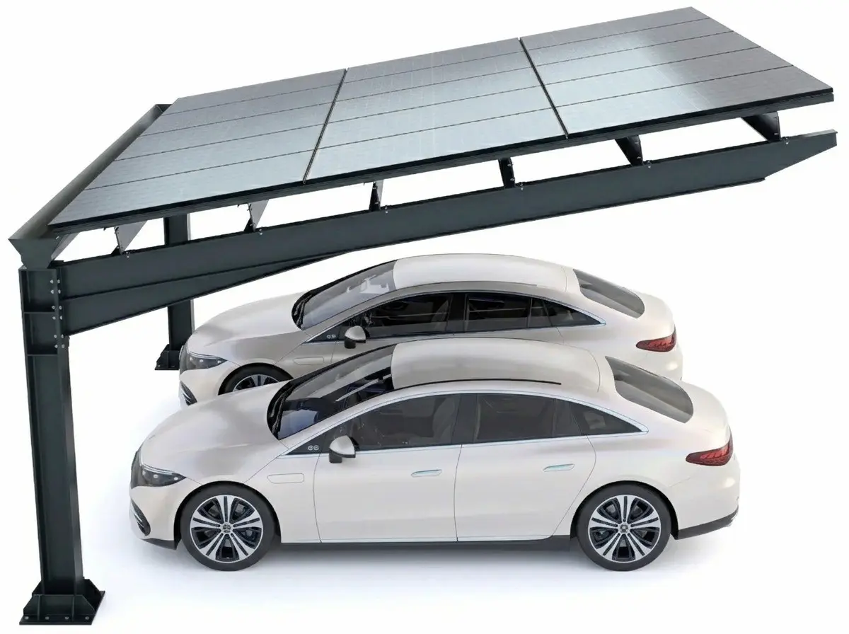 Installation de carport solaire moderne en Suisse